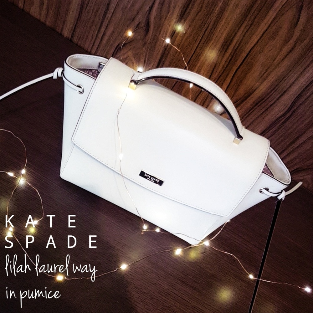 Kate Spade Lilah Laurel Way Pumice Leather Satchel